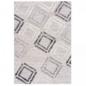 Unamourdetapis Tapis salon et chambre 120x160 gris clair et gris fonc&eacute; tiss&eacute;