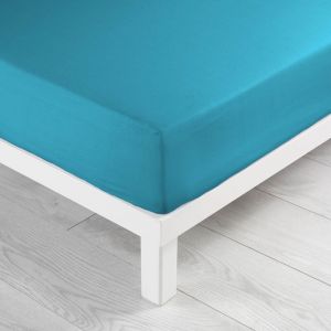 Image de Drap housse 2 personnes 140 x 190 cm jersey uni jersy Bleu Roi