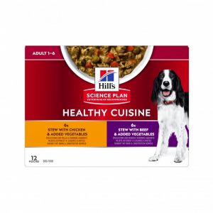 Image de Hill's Science Plan Adult Healthy Cuisine, poulet, bœuf pour chien - 24 x 90 g