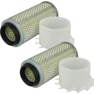 Image de Vhbw 2x Filtre à air compatible avec Kubota l 1500, kh 8 - kh 8-2 - KH8-3 D850B4, l 175 z 750-A pelleteuse - Filtre moteur extérieur