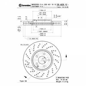 Brembo 1 Disque de frein 09.A828.11