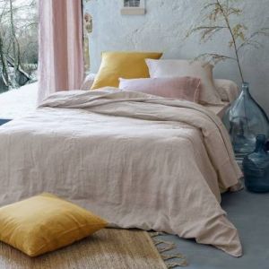 AC-D&eacute;co Taie de traversin lin lav&eacute; Salom&eacute; CAMIF