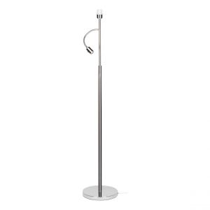 Pied de lampadaire 1xE27 Max.60W 1xLED Intégrée 150lm 3000K 3W Métal Chromé