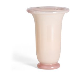 Hay Vase en verre rose poudré 14x21cm Empire