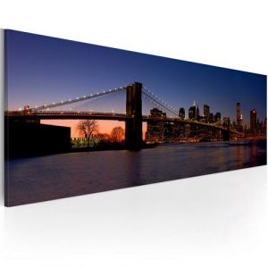 Artgeist Tableau - Pont de Brooklyn - panorama 135x45