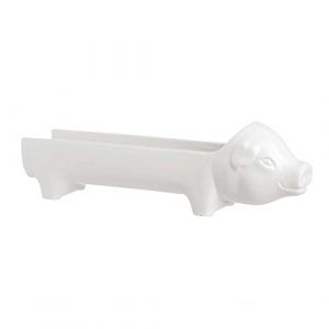 La Porcellana "Fattoria Porcinet saucisses Support Boîte Cadeau, Blanc, 27.5 x 6 cm
