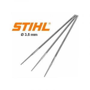 STIHL Lot de 3 limes rondes pour chaîne de tronçonneuse