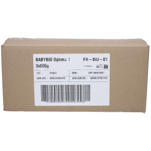 Image de BabyBio Lait Infantile - Optima 1er Âge - 800g - de 0 à 6 Mois - BIO - Fabriqué en France - Sans Huile de Palme - Lot de 3, 2400.0 gramme