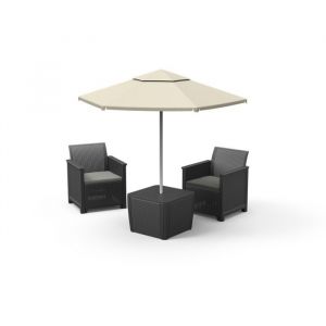 Keter Salon de jardin Tahiti 2 places - Anthracite
