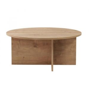 Calicosy Table basse avec plateau arrondi L90 cm - soleil