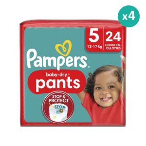 Pampers Couches-Culottes Baby Dry Taille 5 - Pack De 24 - Blanc - Mixte