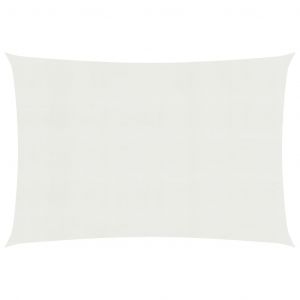VidaXL Voile d'ombrage 160 g/m² Blanc 3x6 m PEHD