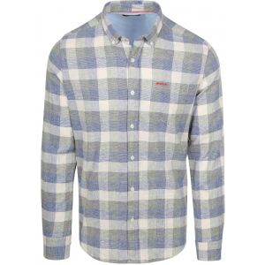 NZA Shirt Picton Linen Blend A Carreaux Bleu Vert Multicolor&eacute; taille XXL