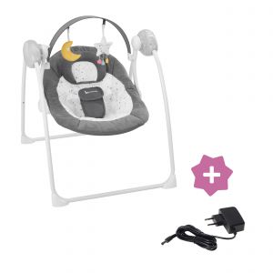 Image de Badabulle Balancelle confort + adaptateur secteur GRIS