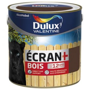 Image de Dulux Valentine Peinture bois satin écran+ 2 L - brun normandie - Peinture glycéro