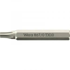 Wera 05058133001 867/0 Embouts Micro pour vis à empreinte TORX, TX 10 x 30 mm