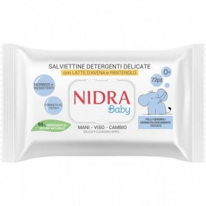 Nidra 72 Lingettes Nettoyantes D&eacute;licates Mains, Visage, Change