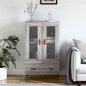 VidaXL Buffet haut sonoma gris 69,5x31x115 cm bois d'ingénierie