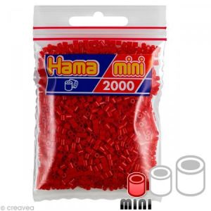 Hama 2 000 perles mini (petites perles &Oslash;2,5 mm)- rouge no&euml;l Rouge