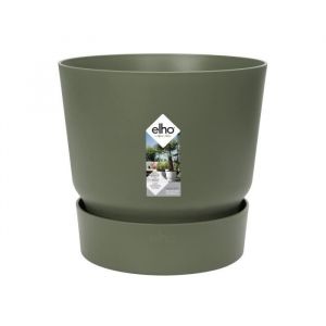 Elho Greenville Pot de fleurs Rond 55 - Vert - Ø 55 x H 50 cm - extérieur - 100% recyclé