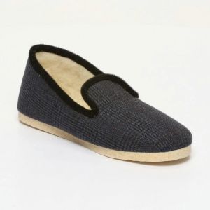 Chaussons La Baker-Street - Ecossais Gris & Noir - 40