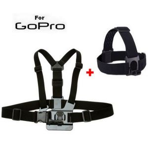 Image de HARNAIS TORSE GoPro Sangle Ajustable + SANGLE FIXATION TETE Frontale Hero 3/3+/2/1-GP59 - Expédié depuis la France !