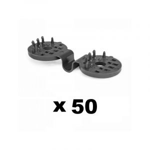 GT Garden Lot de 50 clips de fixation gris pour brise vue