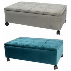 Banquette DKD Home Decor 70 x 39,5 x 24,5 cm Gris Vert Peuplier (2 Unités)