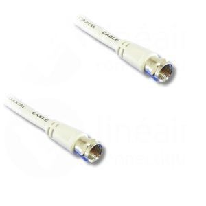 Lineaire TVSATH - Cordon coaxial F mâle / F mâle 10m