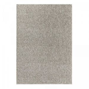 Dezenco Tapis salon et chambre 120x170 beige rectangle tissé motif uni SAKRDA