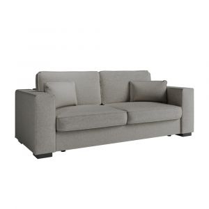 Loungitude Canapé droit fixe 3 places en tissu - Gris