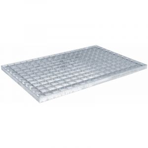 VidaXL Grille Argent 60 x 40 x 2 cm Acier galvanis&eacute; &agrave; chaud
