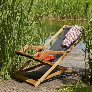 Image de Bois Dessus Bois Dessous Transat en bois d'acacia et textilène