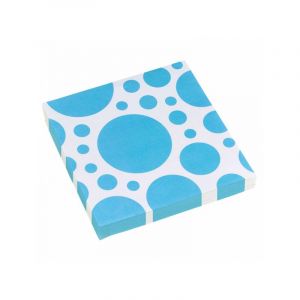 20 Serviettes papier pois turquoise
