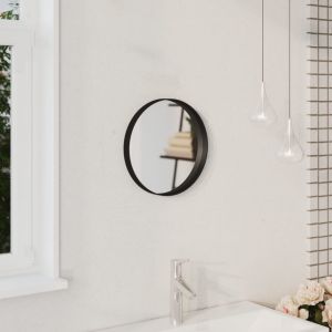 VidaXL Miroir mural Noir 30 cm