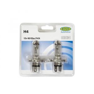 Image de Ring 2 AMPOULES H4 12V 60/55W P43T (BLISTER)