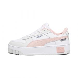 Puma Carina Street Jr Basket, Rose Blanche et Plume, Gris, 37.5 EU