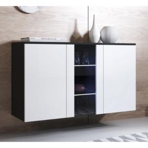 Buffet noir et blanc suspendu Leiko Domensino