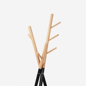 Porte-manteau de style scandinave design moderne en bois métal noir Zavest