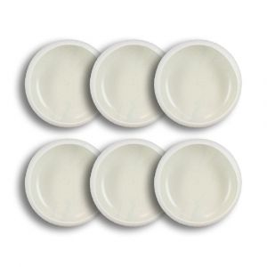 Ogo Living Lot de 6 bols en porcelaine bleu et blanc 18cm