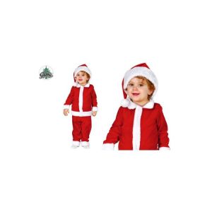 Costume Pere Noel Bebe Luxe - Rouge - 12/24 MOIS