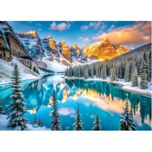 Eurographics Puzzle 1000 pi&egrave;ces : Le lac Moraine en hiver