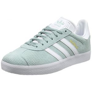 Image de Adidas Gazelle, Baskets Basses Femme, Vert (Tactile Green/Footwear White/Gold Metallic), 39 1/3 EU