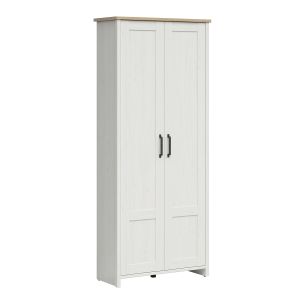 SANS Armoire 2 portes Aksel Blanc et Bois