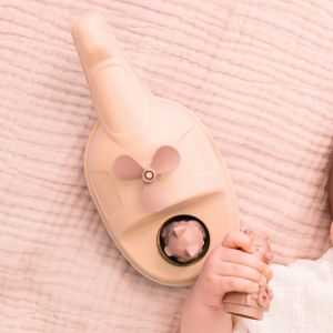 L'hélicoptère de bain mr renard, made in france matière recyclée, peach