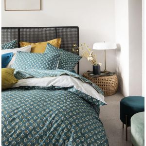 Essix Parure de lit en percale de coton imprimée ECLIPSE certifié OEKO-TEX