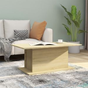 VidaXL Table basse Chêne sonoma 102x55,5x40 cm Aggloméré