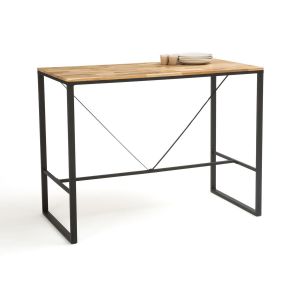 Table de bar haute 4 6 couverts c ne/acier, Hiba Naturel Taille 6 pers