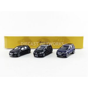 Image de Norev Voiture Miniature de Collection - CONSTRUCTOR MODELS 1/64 - RENAULT Megane IV - Scenic IV - Koleos II - Black / Black / Blue -