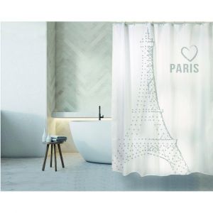 MSV Rideau de douche en polyester Mon Amour 180x200cm